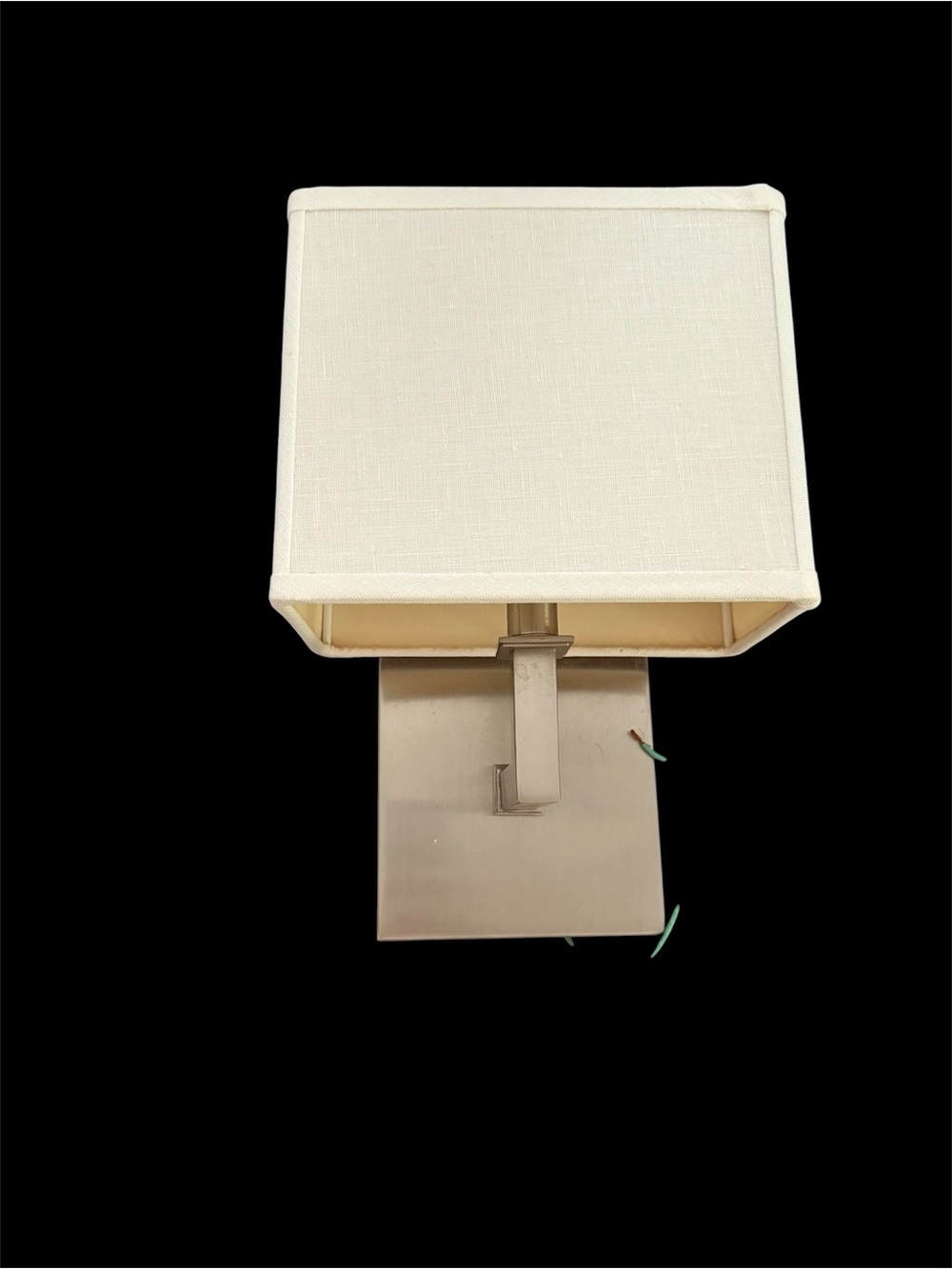 Modern Cream Wall Sconce with Rectangular Shade